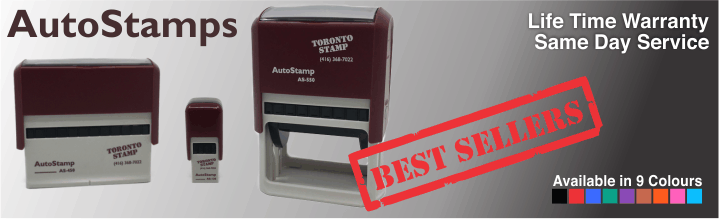 Same day self inking rubber stamps (Colop Printer, Trodat Printy, 2000 Plus, AutoStamp, and Shiny Printer) are the best value. When it comes to making multiple impressions, this is a cheap alternative to pre-inked stamps. Design and order online, then sav